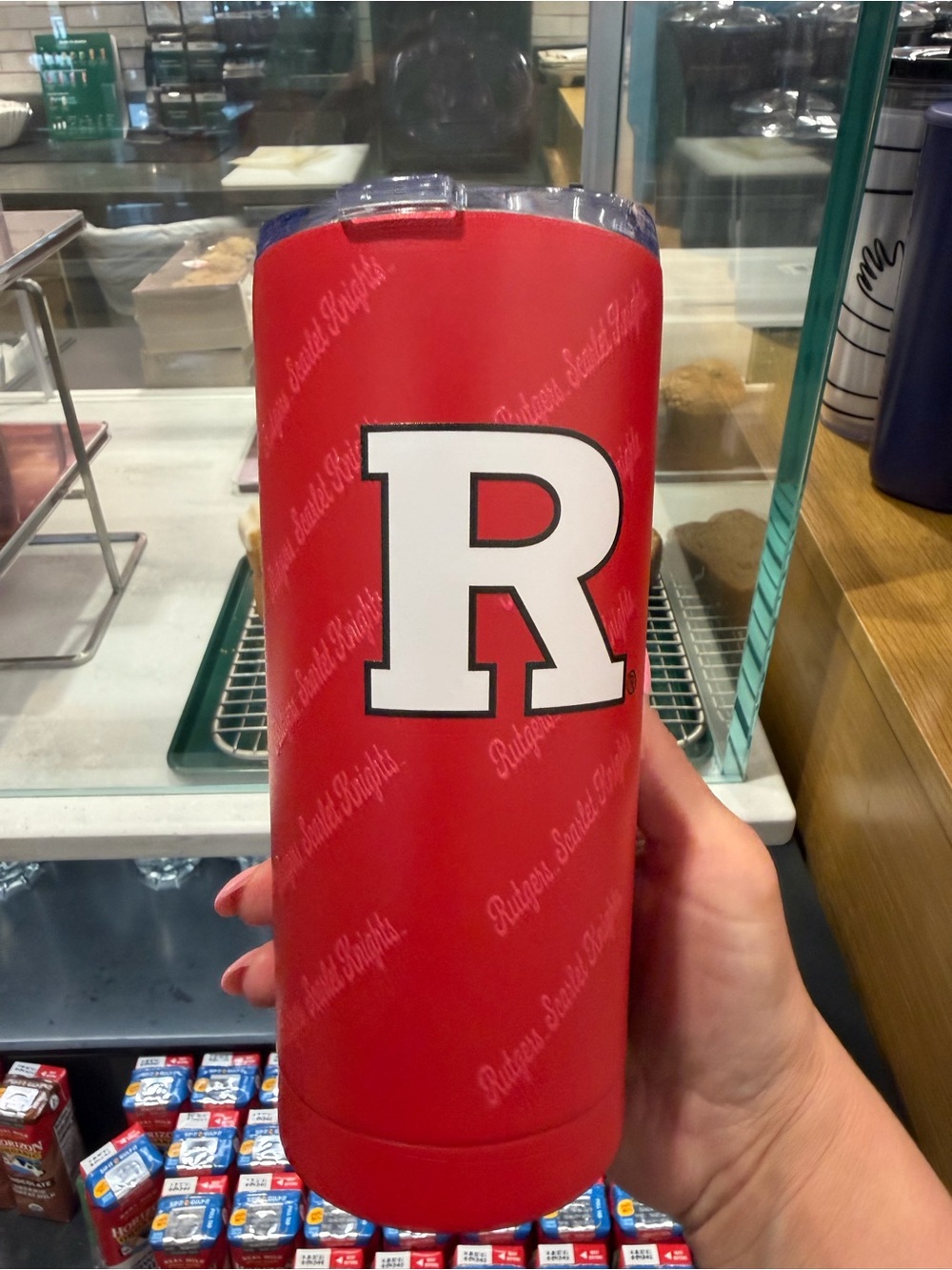 Rutgers Stainless Steel Starbucks Tumbler with 'R'. Beautiful Raised Lettering